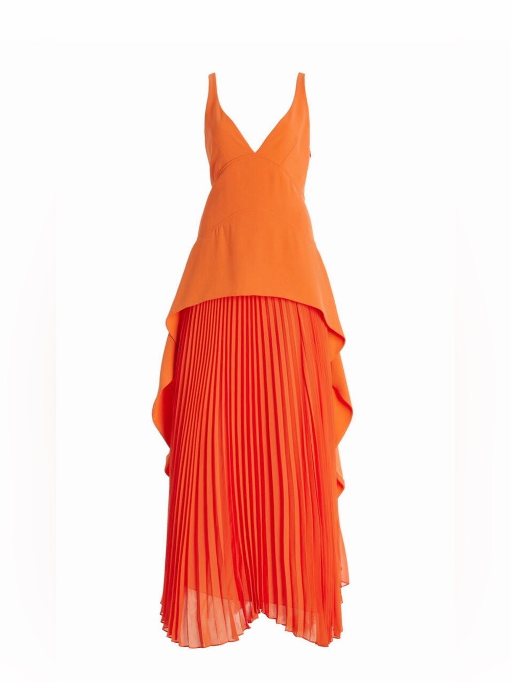 Sequoia Plisse-Detailed Crepe Maxi Dress